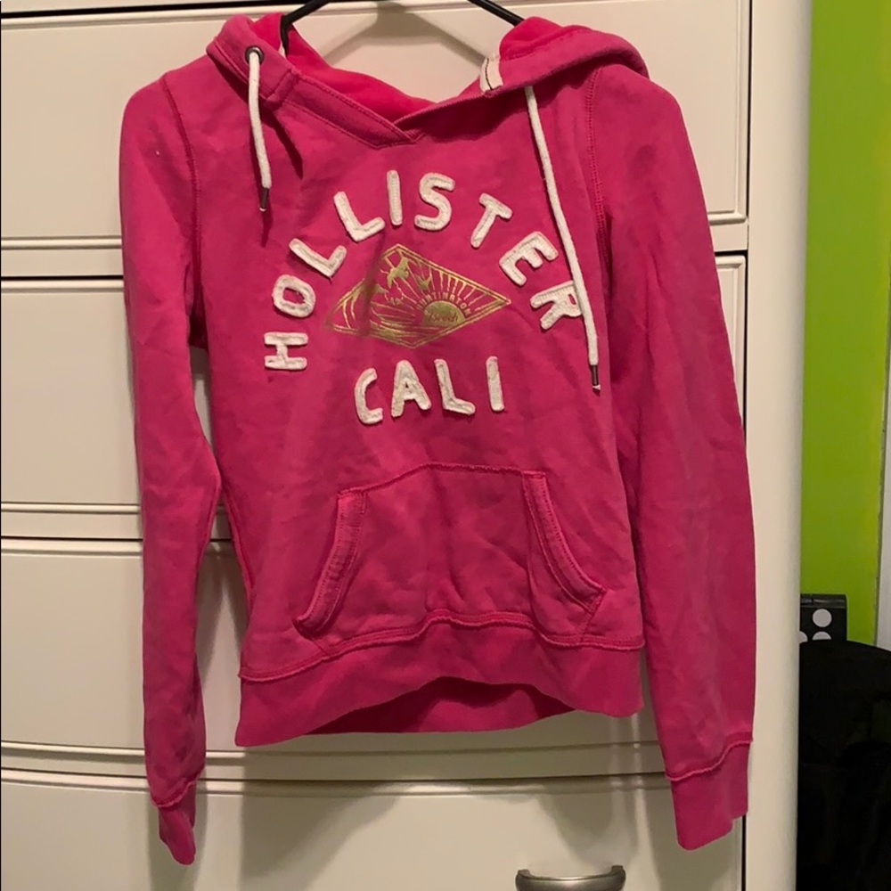 Hollister hot pink sweatshirt